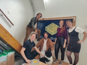 Het team van LesLab samen met Steven van Dulon College